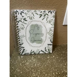New My Pregnancy‎ Journal Planner Keepsake Book Green Botanical Floral